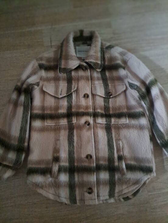 American Eagle Outfitters Jackets & Blazers - American Eagle Women  Outfitters Plaid Shacket Jacket - Beige & Olive
